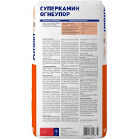 Раствор для кладки огнеупорных кирпичей Плитонит СуперКамин ОгнеУпор 20 кг