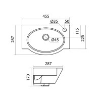 Мини-раковина Santek Форум 1WH302434 45x28 см цвет белый