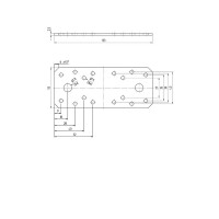 Пластина крепежная GAH ALBERTS КР 133x55x2.5