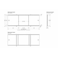 Экран под ванну Премиум Арт 180 см цвет белый