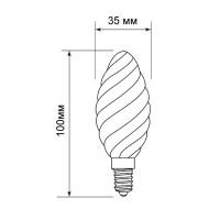 Лампа накаливания Belsvet свеча витая матовая E14 40 Вт свет тёплый белый