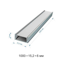 Профиль для светодиодной ленты прямой 1 м