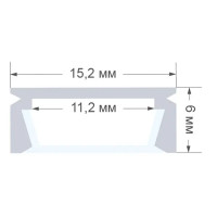 Профиль для светодиодной ленты прямой 1 м