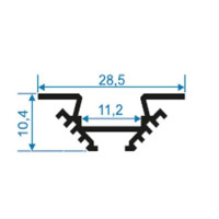 Профиль для светодиодной ленты угловой 2 м