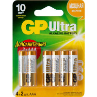 Батарейка GP Ultra AAA (LR03) алкалиновая 6 шт.