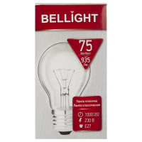 Лампа накаливания Bellight шар E27 75 Вт свет тёплый белый