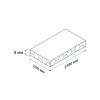 Стеновая панель ПВХ Николь 2700x250x8 мм 0.675 м²