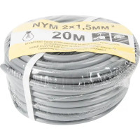 Кабель Партнер-Электро NYM 2x1.5 мм 20 м ГОСТ цвет серый
