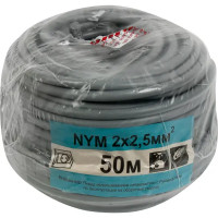 Кабель Партнер-Электро NYM 2x2.5 мм 50 м ГОСТ цвет серый