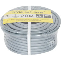 Кабель Партнер-Электро NYM 3x1.5 мм 20 м ГОСТ цвет серый