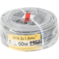 Кабель Партнер-Электро NYM 3x1.5 мм 50 м ГОСТ цвет серый