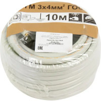 Кабель Партнер-Электро NYM 3x4 мм 10 м ГОСТ цвет серый