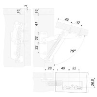 Петля антресольная MK01 2шт.