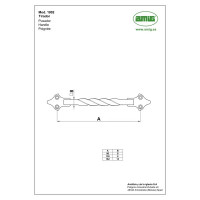 Ручка-скоба Amig 1002-90 BL 90 мм металл цвет чёрный