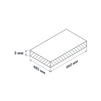 Листовая панель ПВХ 960x485x0.3 мм Лайн 0.47 м²