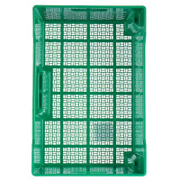 Ящик полимерный многооборотный 60x40x22 см пластик без крышки цвет зеленый