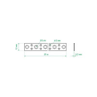 Перфорированная лента прямая LP 12x0.5 25 м оцинкованная сталь цвет серый