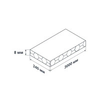 Потолочная панель Золото 3000x240x8 мм 0.72 м²