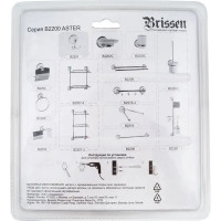 Крючок двойной Brissen Aster цвет хром белый
