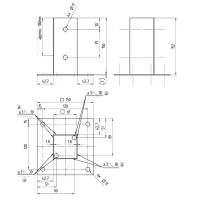 Опора столба прикручиваемая 61x61х150 мм