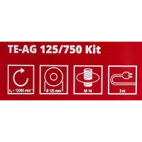 УШМ сетевая Einhell TE-AG 125/750 Kit, 750 Вт, 125 мм