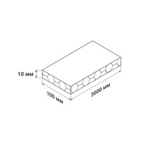 Стеновая панель ПВХ Белая 3000x100x10 мм 0.3 м²