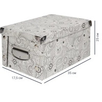 Коробка картонная 35x25x17.5 см узор