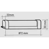 Светильник линейный светодиодный 12 Вт 1000 Лм 874 мм IP20 нейтральный белый свет