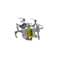 Держатель с дюбелем для труб Экопласт D25 мм цвет серый 10 шт.