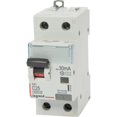 Дифференциальный автомат Legrand DX3 АВДТ 1P N C25 А 30 мА 6 кА АС 411004
