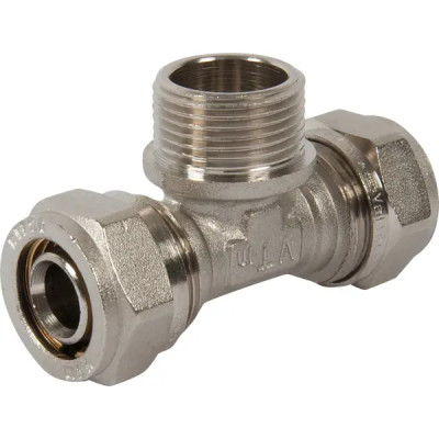Тройник обжимной Valtec наружная резьба 20x3/4\