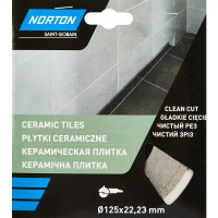 Диск алмазный для плитки Norton Ceram со сплошной кромкой 115x22.2 мм