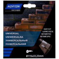 Диск алмазный универсальный Norton Universal с сегментированной кромкой 115x22.2 мм