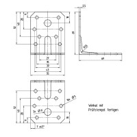 Угол крепежный усиленный GAH ALBERTS KUU 70x70x55x2.5