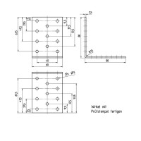 Угол крепежный равносторонний GAH ALBERTS KUR 60x80x80x2.5