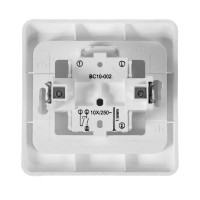 Выключатель встраиваемый Systeme Electric Этюд 2 клавиши, цвет белый