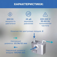 Санитарный насос SFA Sanitop 400 Вт 102 л/мин встроенный измельчитель
