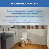 Санитарный насос SFA Sanitop 400 Вт 102 л/мин встроенный измельчитель
