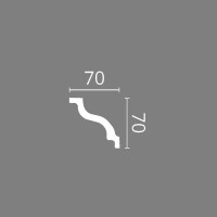 Плинтус потолочный NMC LX-72 белый 70x70x2000 мм