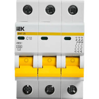 Выключатель автоматический IEK ВA47-29 3 полюса 10 A