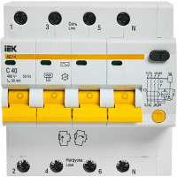 Автомат дифференциальный АД14 4Р 40А 30мА ИЭК