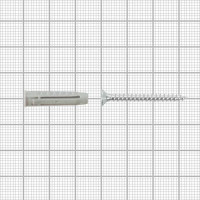 Дюбель для полнотелых материалов Fischer SX с шурупом 5x25 мм нейлон/оцинкованная сталь 20 шт.