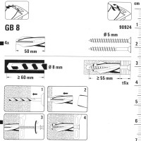 Дюбель для газобетона Fischer GB 8х50 мм нейлон 4 шт.
