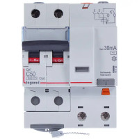 Дифференциальный автомат Legrand DX3 2P C50 A 30 мА 6 кА AC 411163