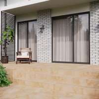 Ступень EcoRelief ER01 30x30 см керамогранит цвет светло-терракотовый