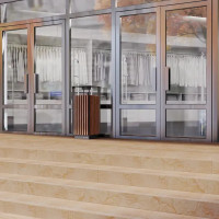 Ступень EcoRelief ER01 30x30 см керамогранит цвет светло-терракотовый