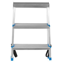 Стремянка алюминиевая двусторонняя Ladderbel STR2-AL-3 3 ступени, максимальная нагрузка 150 кг