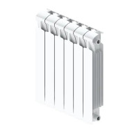 Радиатор секционный Rifar Monolit 500/100 6 секций боковое подключение биметалл белый