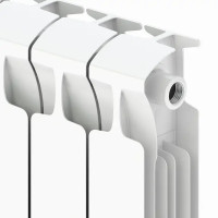 Радиатор секционный Rifar Monolit 500/100 6 секций боковое подключение биметалл белый