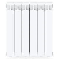 Радиатор секционный Rifar Monolit 500/100 6 секций боковое подключение биметалл белый